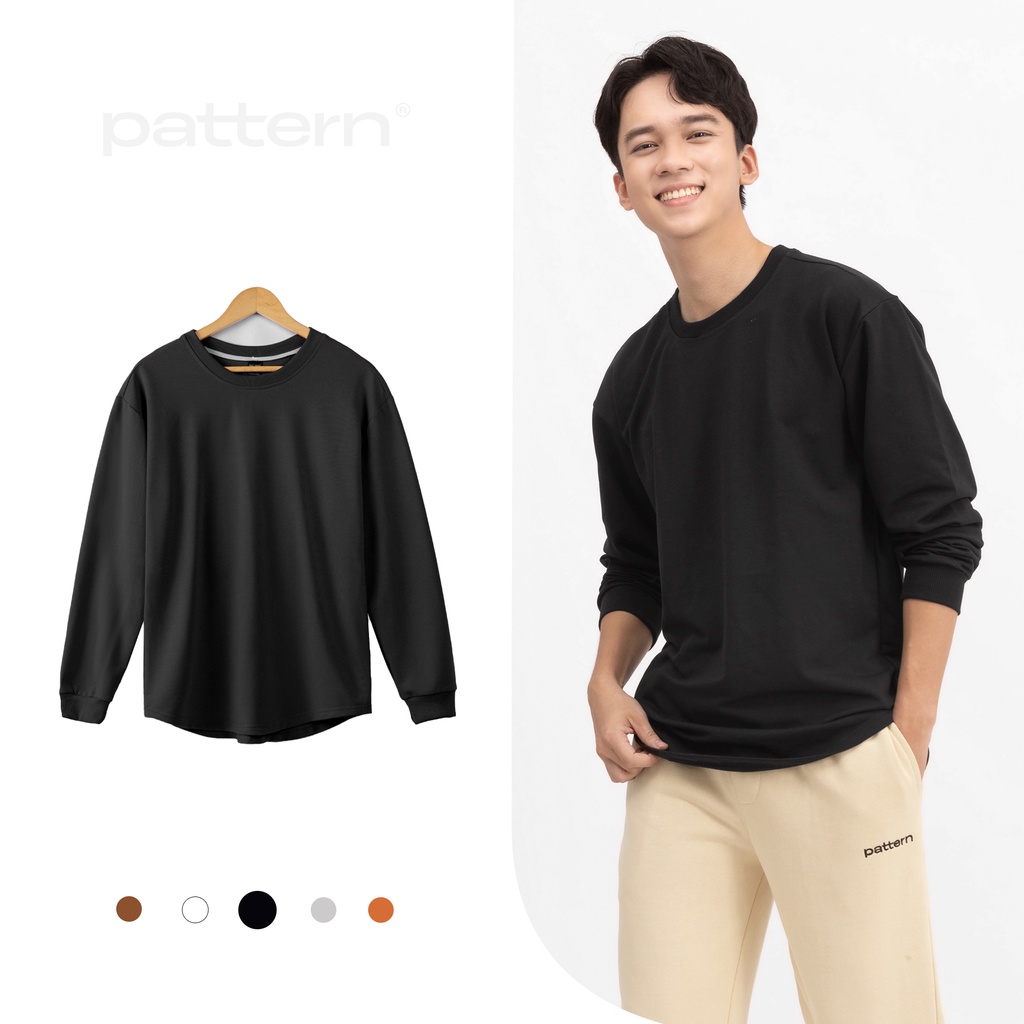 Áo dài tay nam THE 1992 Basic Sweater vạt bầu 5 màu trơn