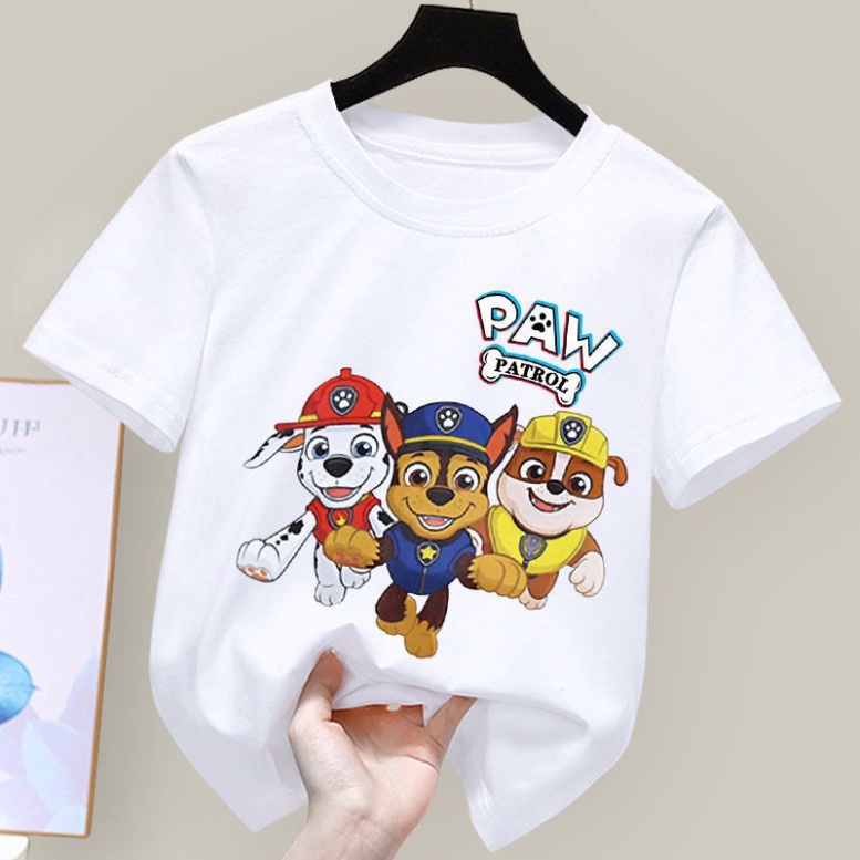 ( sỉ lẻ ) Áo thun cho bé hình 3 con chó PAW ( Bé trai và gái).áo cho bé từ 6kg-30kg.AL38.