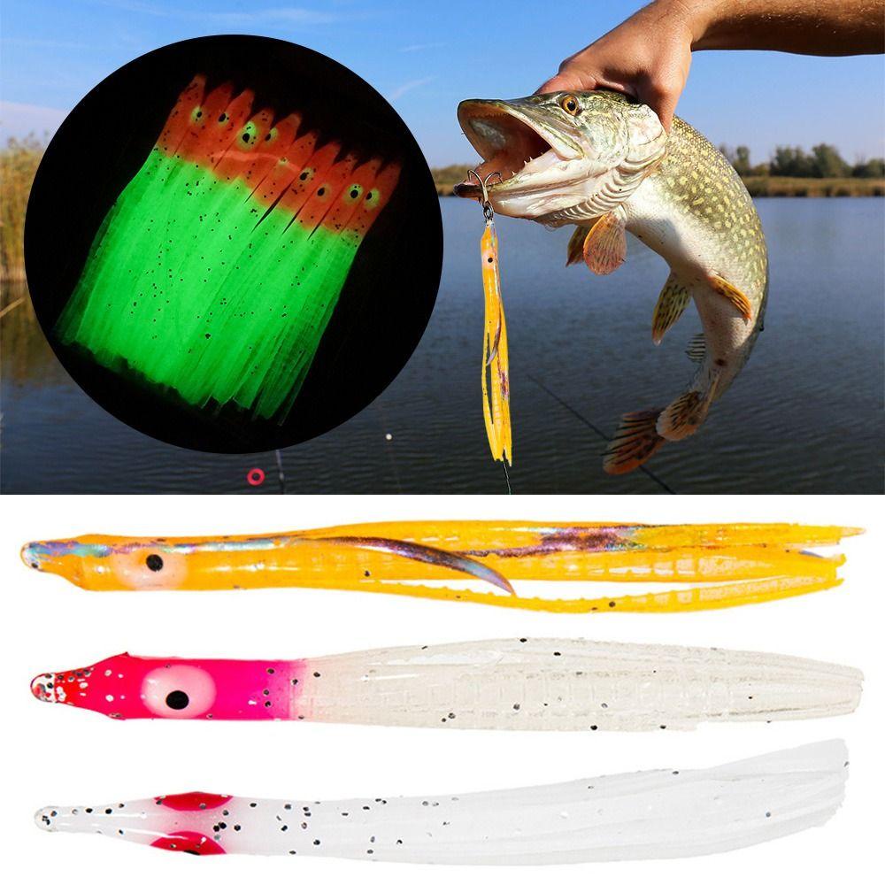 Bộ 20 Mồi Câu Bạch Tuộc Giả Bằng Silicone Mềm 8CM