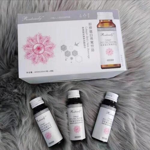 Nước Uống Collagen Rose Beauty Tinh Chất Yến Và Hoa Anh Thảo - Collagen Nội Địa Trung