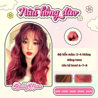 Thuốc nhuộm tóc NÂU HỒNG ĐÀO / NÂU HỒNG không cần dùng thuốc tẩy tóc buddyhairs