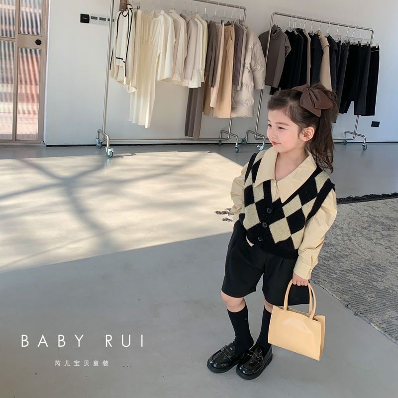 Áo Cardigan Dệt Kim Phong Cách Hàn Quốc Thời Trang Xuân Thu Mới Cho Bé Gái