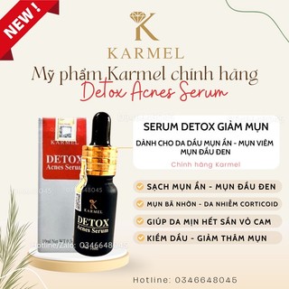 Serum detox giảm mụn mờ thâm chính hãng karmel- kamel detox acnes 10ml, mĩ phẩm giảm thâm mụn, freeship