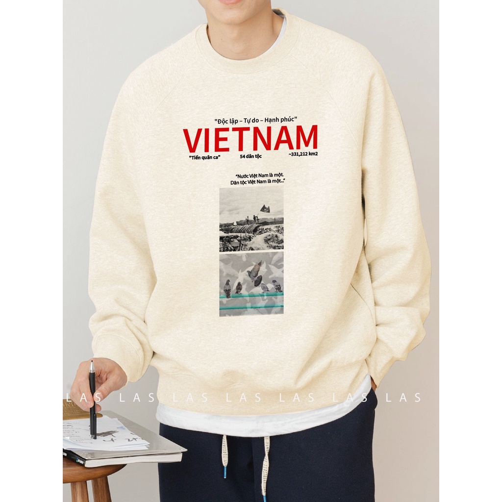 Áo Sweater Việt Nam Áo Nỉ Dài Tay Oversize By LAS