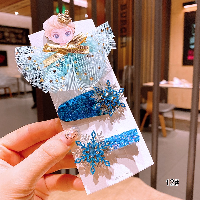 Kẹp Tóc Công Chúa Elsa Xinh Xắn Cho Bé Gái