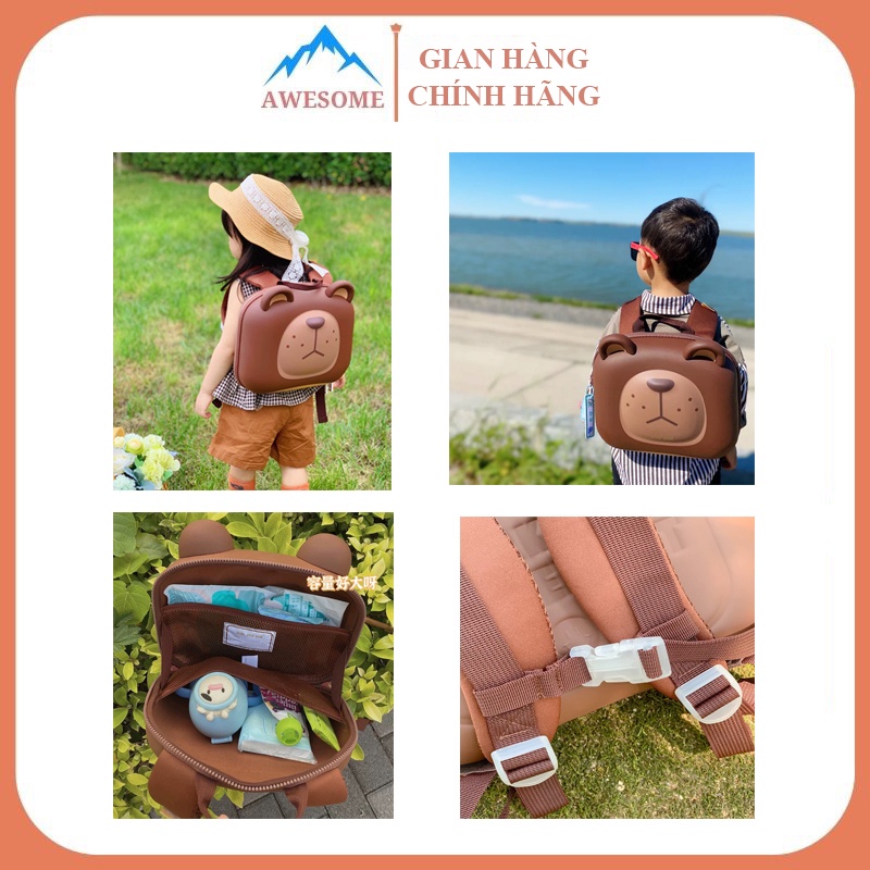 Balo Dành Cho Bé Từ 1-8 Tuổi Hàng Chính Hãng SOLOVE B8, Khóa ngực, giảm áp lực, bảo vệ cột sống, PU bề mặt, dễ lau chùi,