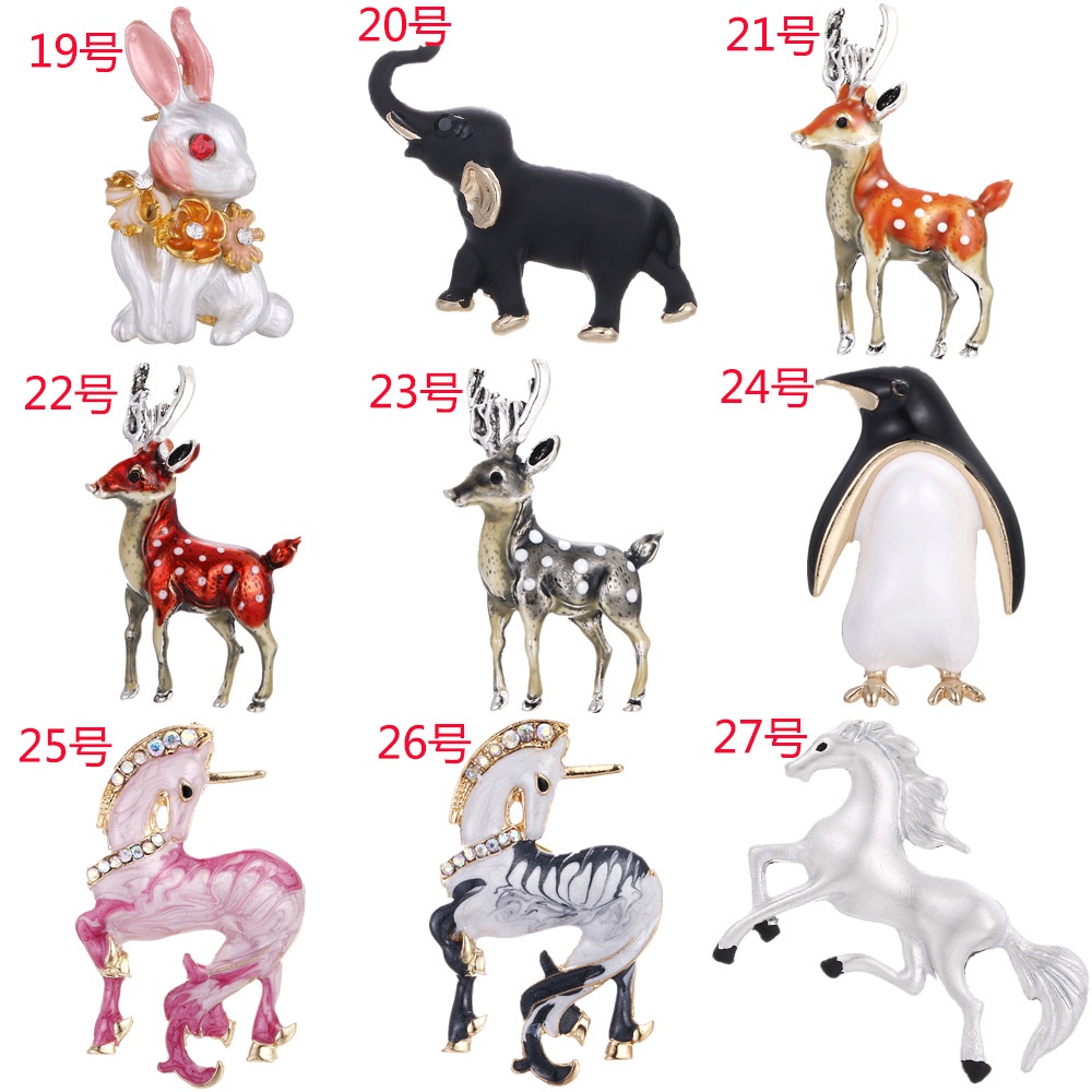 Ghim Cài Áo Hình Động Vật Đính Đá Nhân Tạo Thời Trang