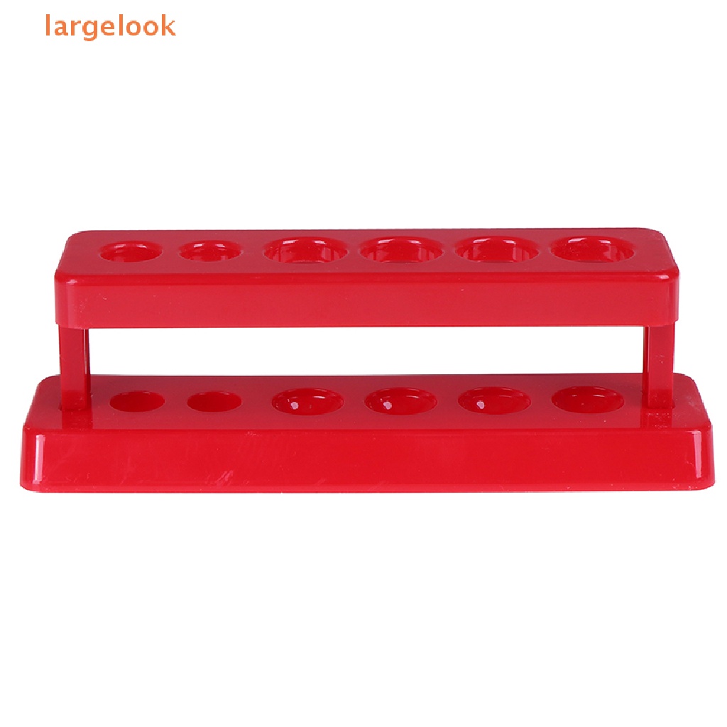 [largelook] Laboratory Test Tube Holder 6 Hole Plastic Rack Red Stand Burette Stand Shelf