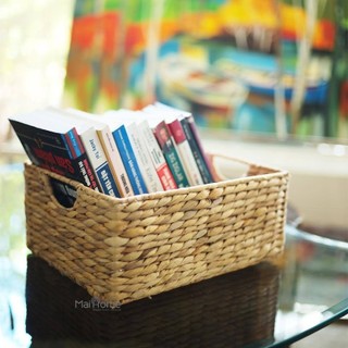 Khay lục bình đưng đồ dùng 30x25x13 cm( có vải lót)