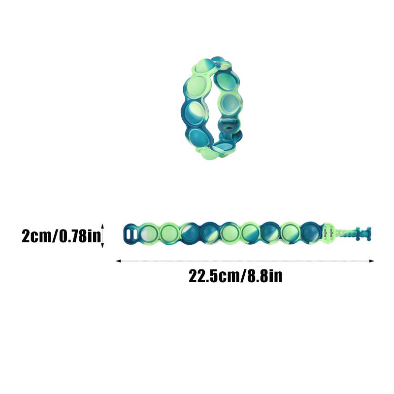 colorful Bubble Sensory Toy FoxMind Fun Colorful Press Pressure Relief Silicone Wristband kid gift