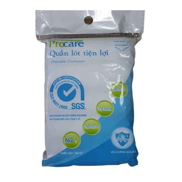Set 5 Quần lót Cotton miễn giặt Procare (cho mẹ bầu đi sinh)