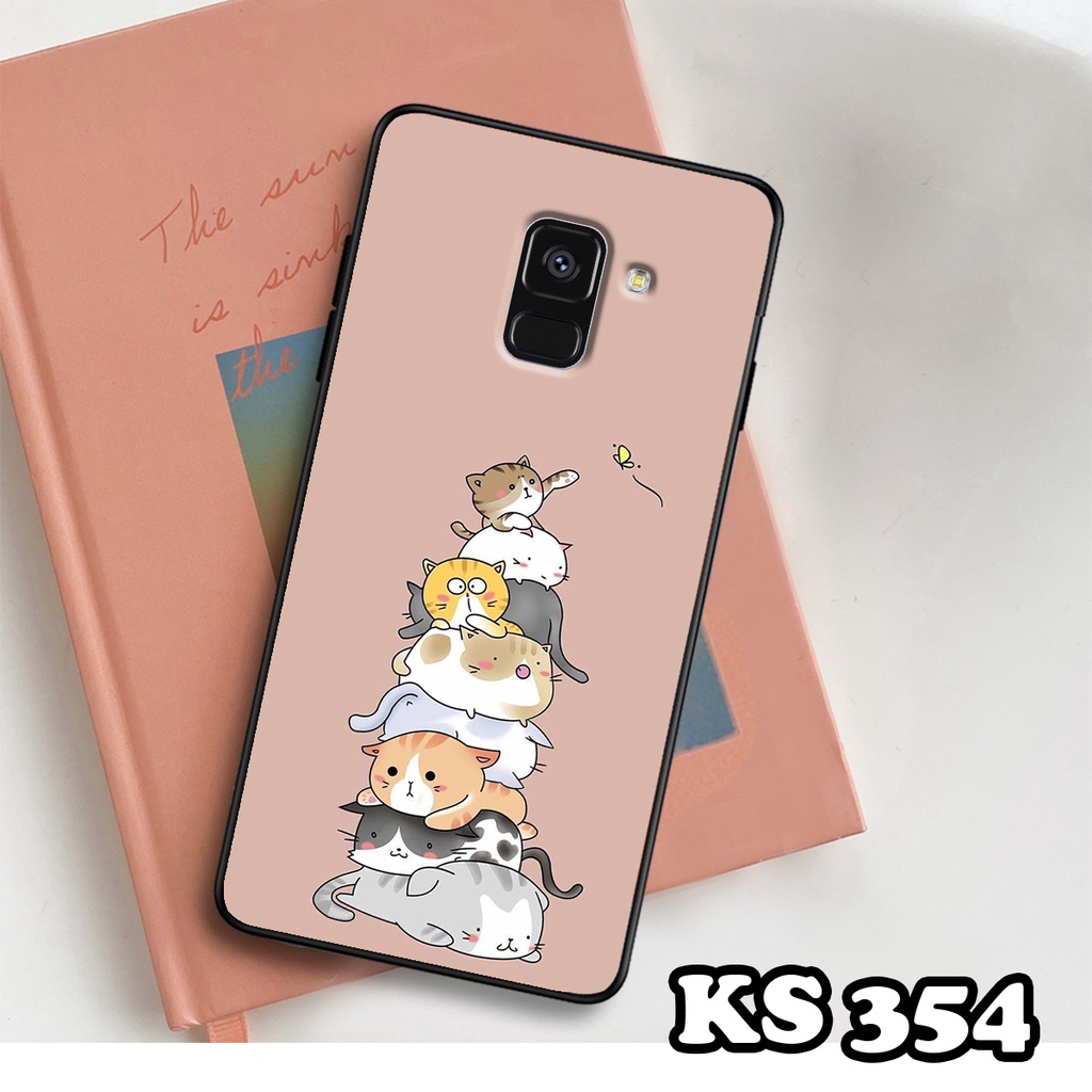 Ốp lưng Samsung A8 2018 - A8 Plus - A8 Star - Ốp Samsung in hình Cat&amp;Bear đáng yêu - Chất liệu TPU siêu bền, bảo vệ máy