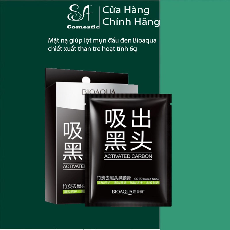Mặt Nạ Lột Mụn Đầu Đen Ở Mũi Chiết Xuất Than Tre Hoạt Tính