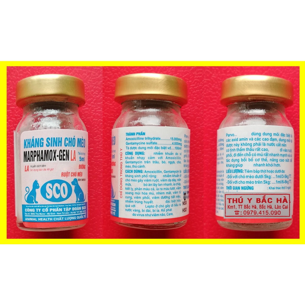 1 lọ MARPHAMOX - GEN LA 5ml Chuyên dùng cho chó mèo