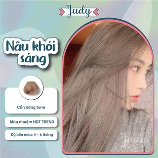Thuốc nhuộm tóc màu Nâu khói sáng + tặng oxy trợ nhuộm |Judyhairs