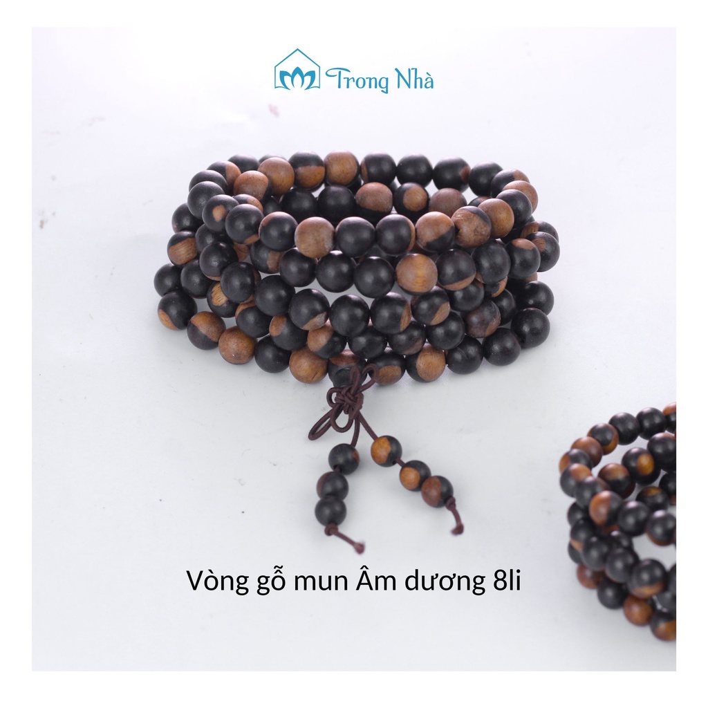 Chuỗi tràng hạt gỗ Mun 6li, 8li - Vòng tay phong thủy - Bình an, may mắn - Trong Nhà