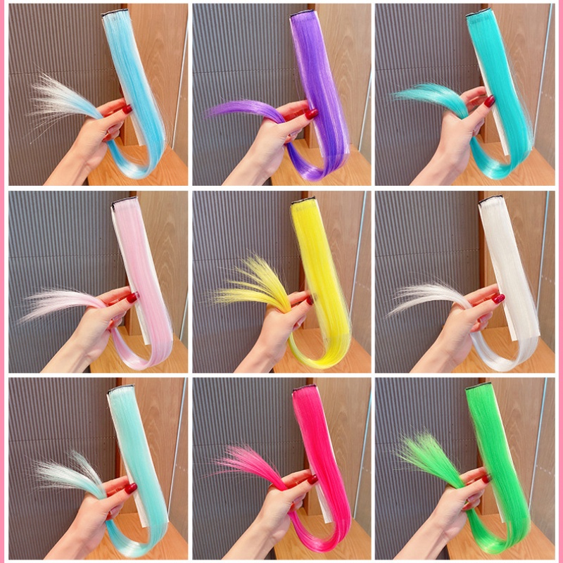 Tóc Giả Kẹp Highlight Dạng Thẳng Dài 50cm Nhuộm Ombre Cho Bé Gái MyBaby
