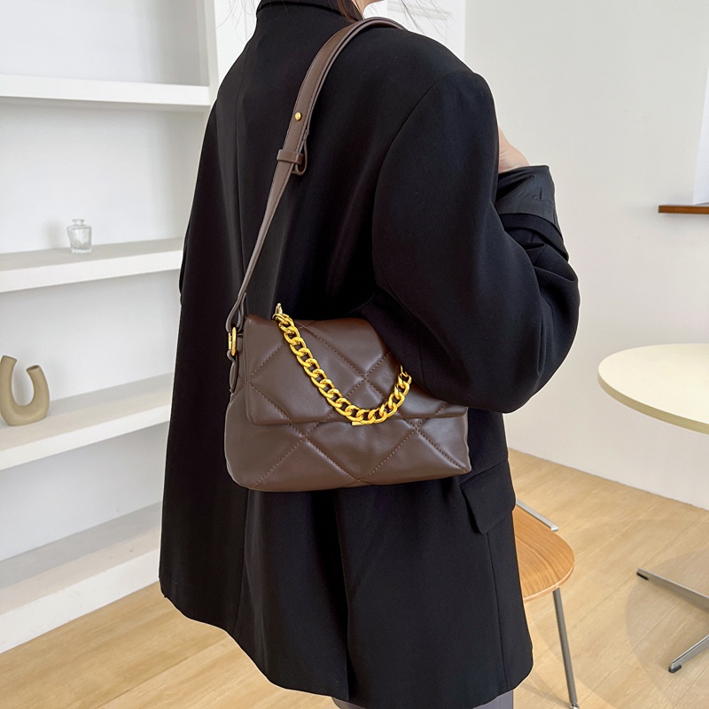 Túi Đeo Chéo Dây Xích Đính Kim Cương Giả Cao Cấp Thời Trang Dành Cho Nữ