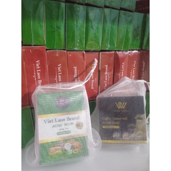 2 hộp Xà Bông Cà Phê tặng 1 Túi Lưới Tạo Bọt Xà Phòng