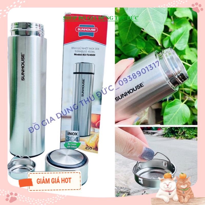 Bình giữ nhiệt inox Sunhouse 450ml