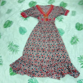 Đầm thổ cầm dáng dài bánh bèo dễ thương size l