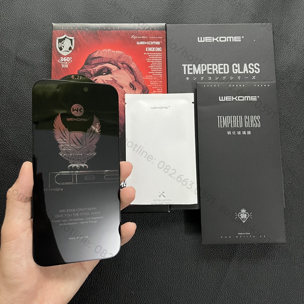 Kính cường lực chống nhìn trộm King Kong ip 14 pro max, full keo, full màn hình, full phụ kiện