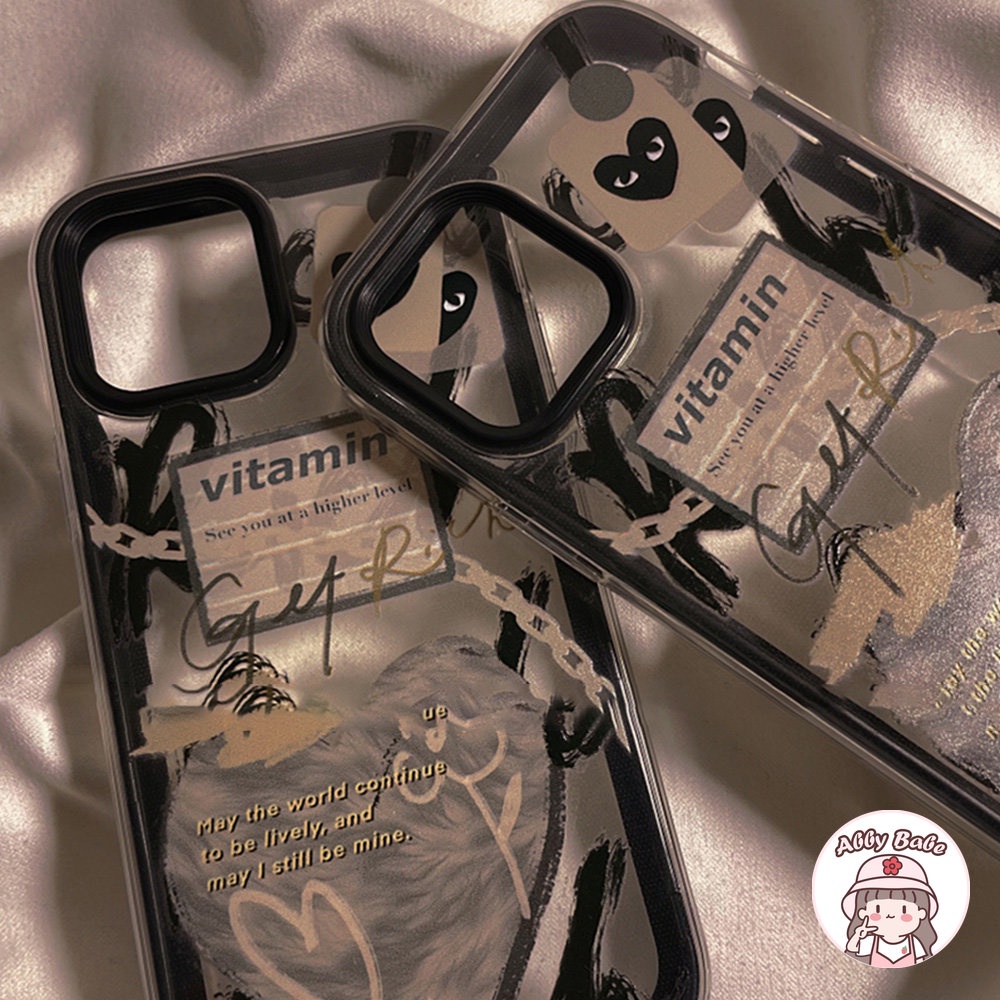 Ốp Điện Thoại TPU Mềm Trong Suốt Chống Sốc Chống Trượt In Họa Tiết Trái Tim 3 Trong 1 Cho Iphone 11 7Plus 13 12 11 Pro Max X XS 12 13 XR