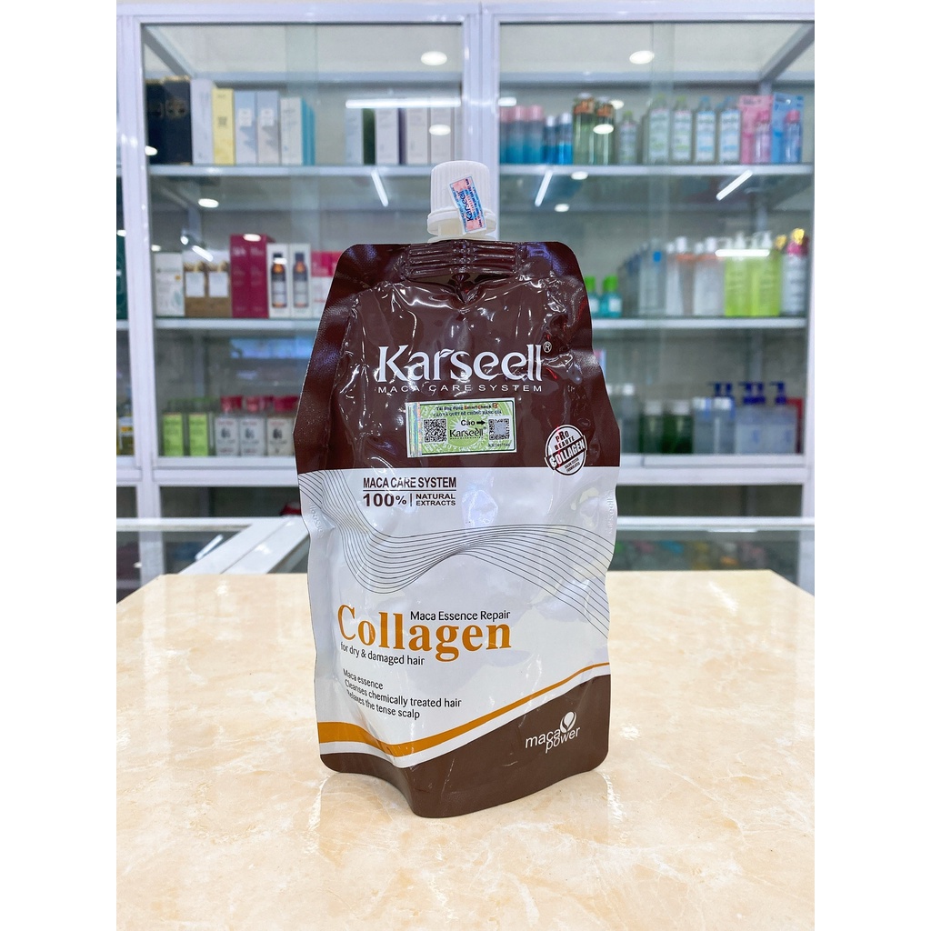 DẦU HẤP TÓC COLLAGEN KARSEELL MACA SIÊU MỀM MƯỢT TÓC 500ML CHÍNH HÃNG MẪU MỚI DATE 2025