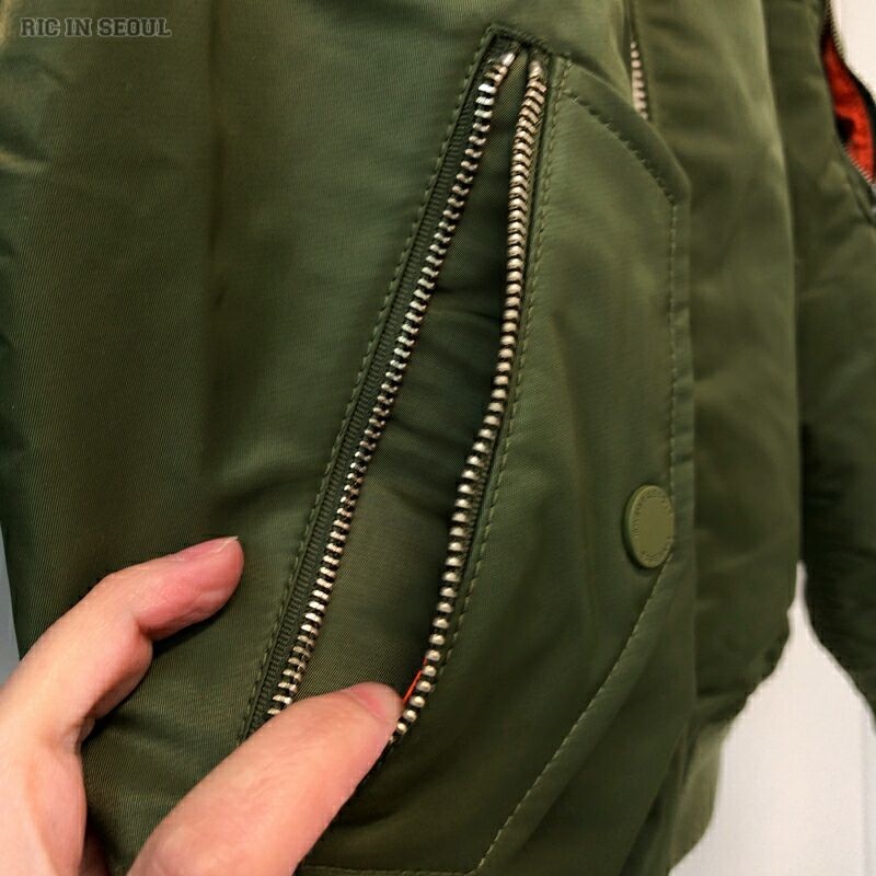 Áo Khoác Gió Thêu Logo MLB NY Màu Trơn Phối Khóa Kéo Cá Tính Cho Nam Và Nữ