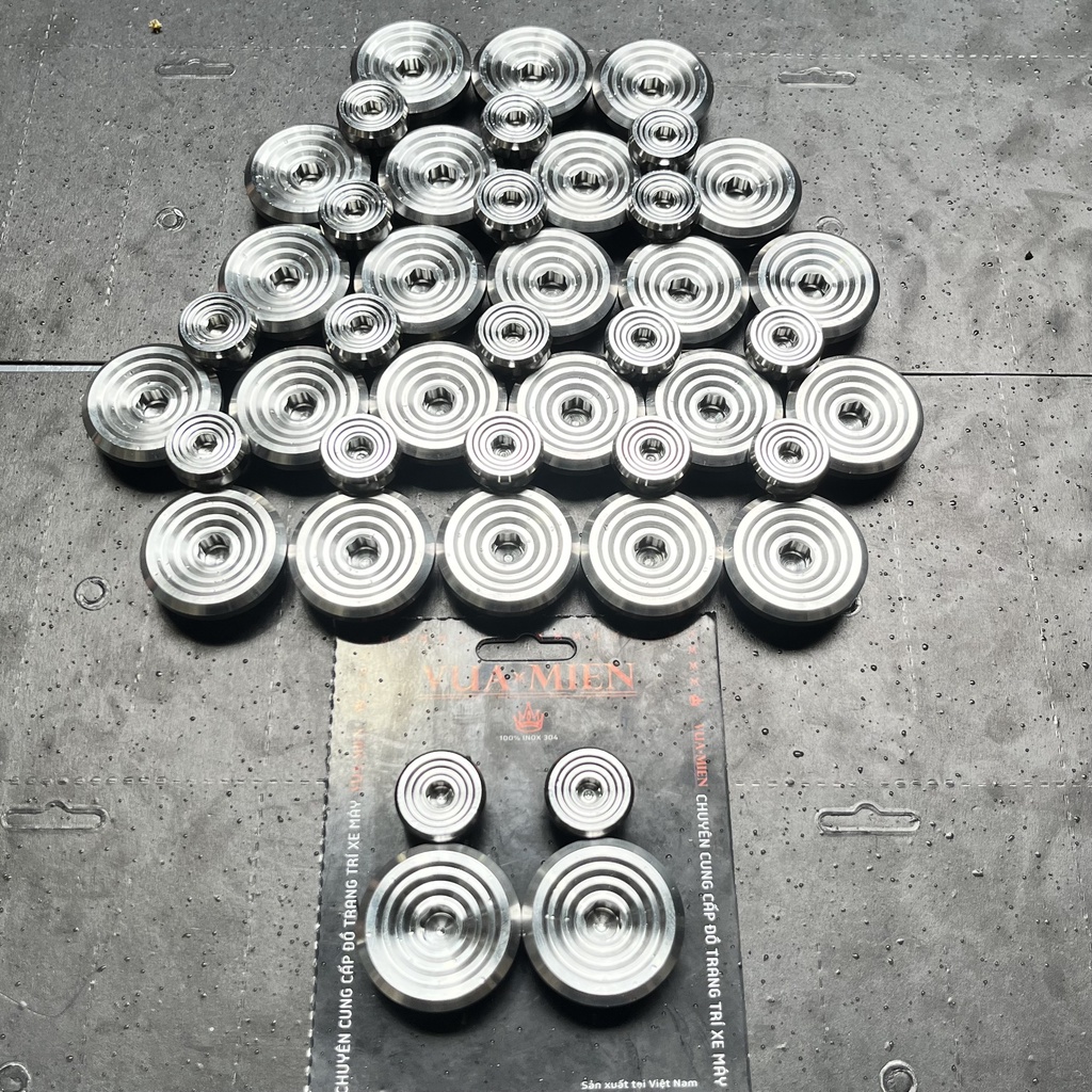 Ốc Walang mâm lửa inox 304 mẫu Thái cho các dòng xe