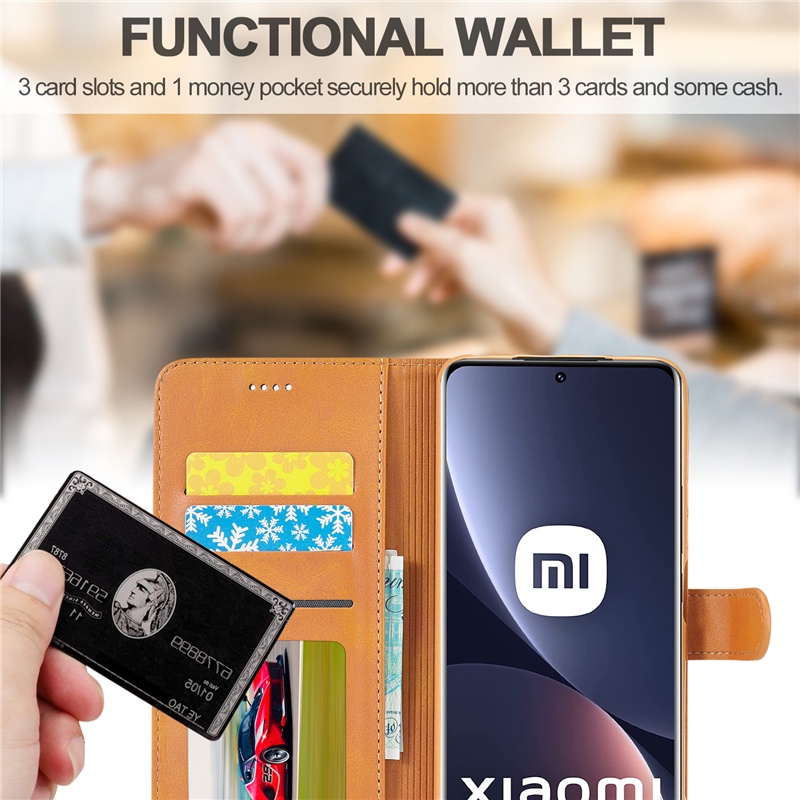 Bao Da Điện Thoại PU Dạng Ví Nắp Lật Cho Xiaomi 12T Pro 12s Pro 12 Pro 12x 12 Lite 11 Lite 11T Pro 11 10T Pro 10T Lite Ốp