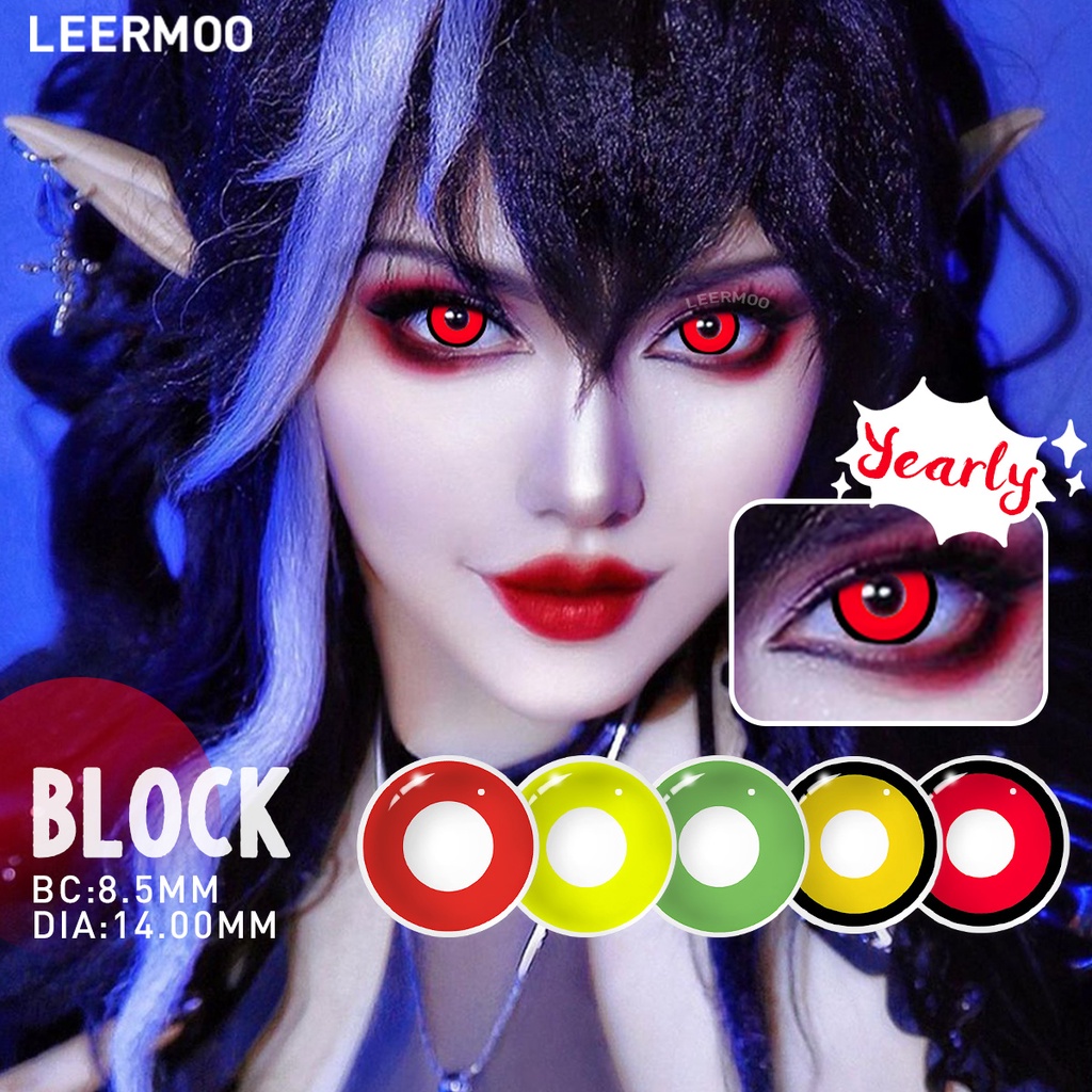 LEERMOO Crazy Eye Contact Lenses MANSON Series Halloween Lens Diameter 14.0 / 8.5 Plano/0
