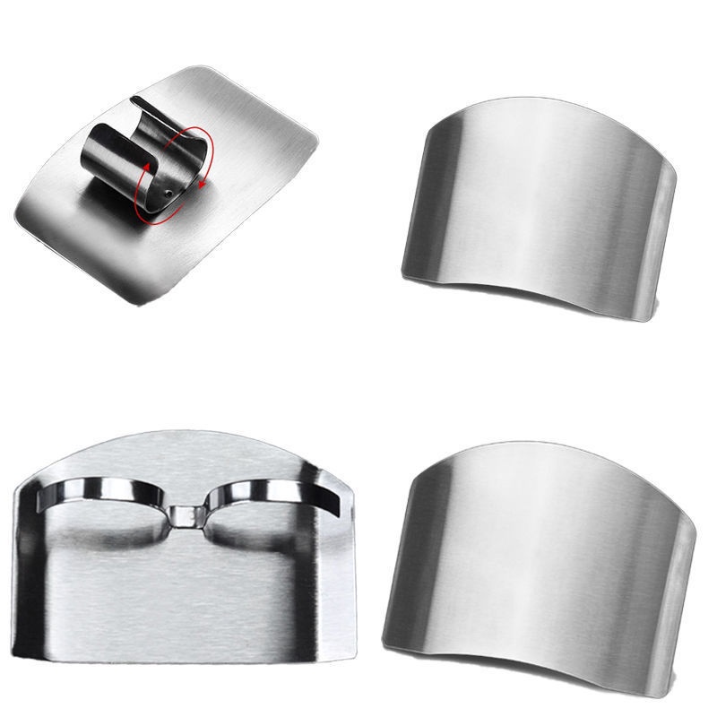 Miếng inox bảo vệ ngón tay an toàn khi nấu ăn cắt thái rau củ thịt tiện lợi