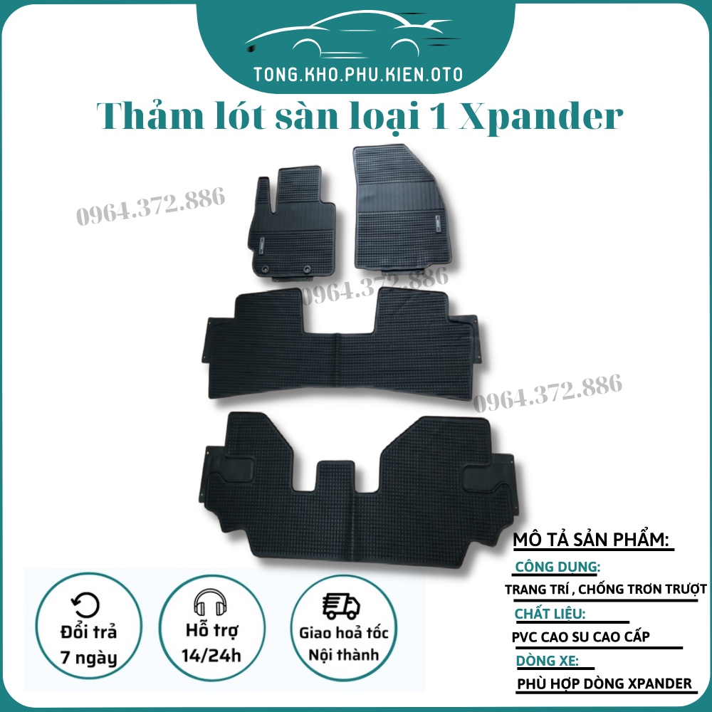 Thảm trải sàn , lót sàn PVC cao cấp theo xe Mitsubishi Xpander , Xpander Cross 2018-2019-2020-2021-2022