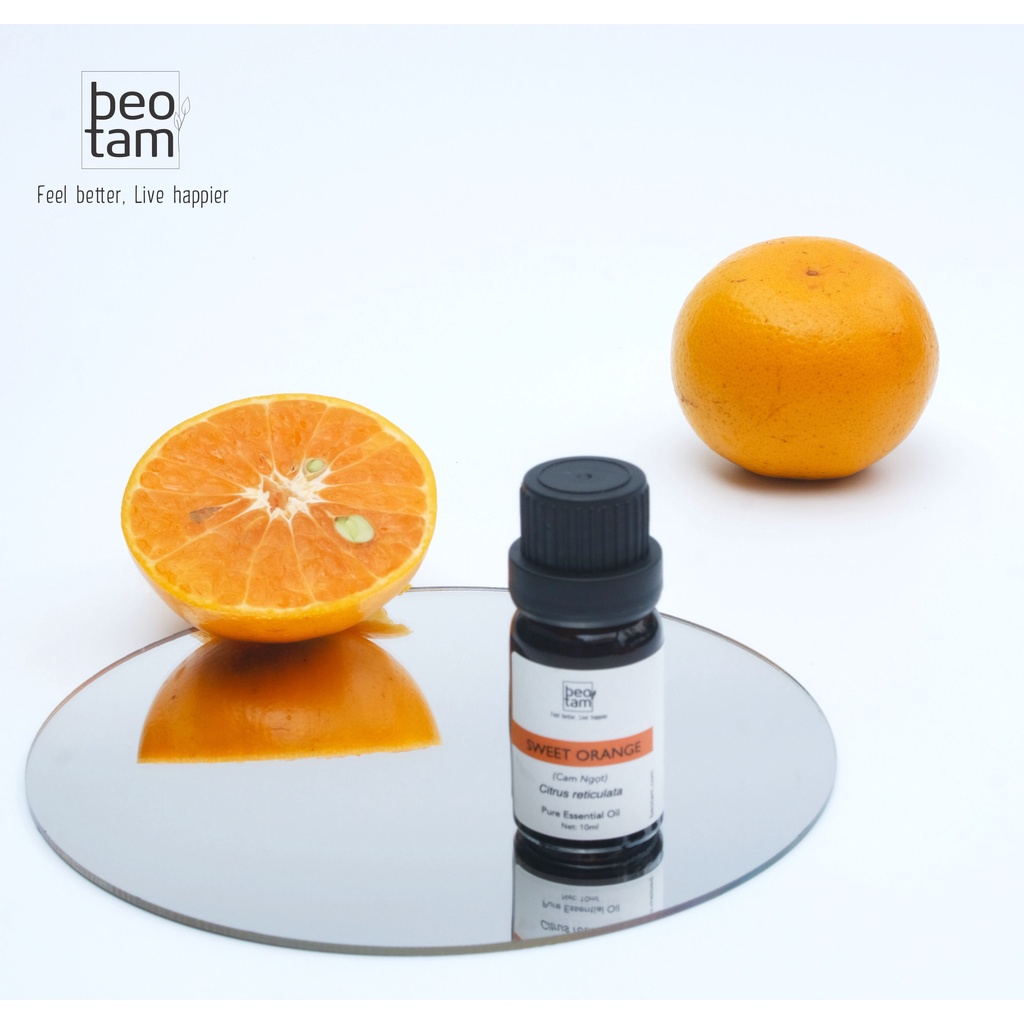 Tinh dầu Cam Ngọt Bèo Tấm - Sweet Orange 100% thiên nhiên, xông phòng, giảm stress, giúp ngủ ngon 10ml/ 50ml