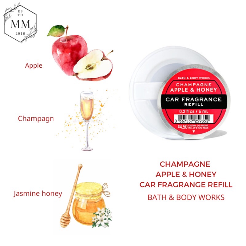 Kẹp tinh dầu xe và Tinh dầu thơm xe Bath & Body Works 6ml nhiều mùi khử mùi, thanh lọc không khí, thơm xe