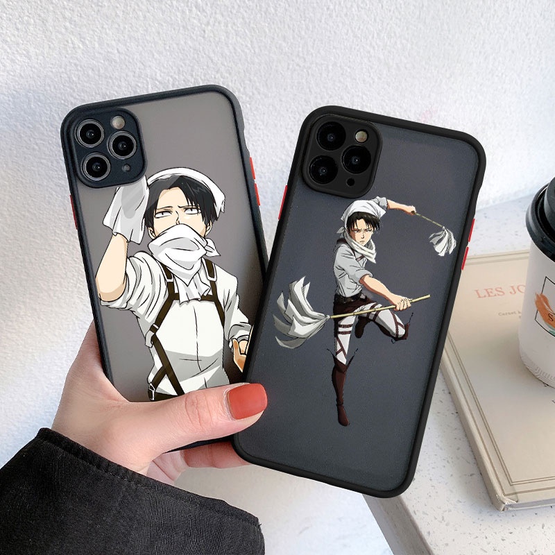 Ốp Điện Thoại Nhựa PC Cứng Mặt Nhám Hình Anime Attack On Titan Cho iPhone 12 mini 13mini SE 2022 14 Pro Max XR