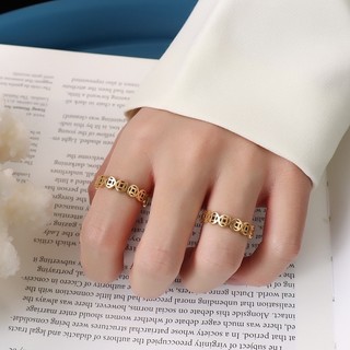 Nhẫn titan kim tiền vàng không bay màu