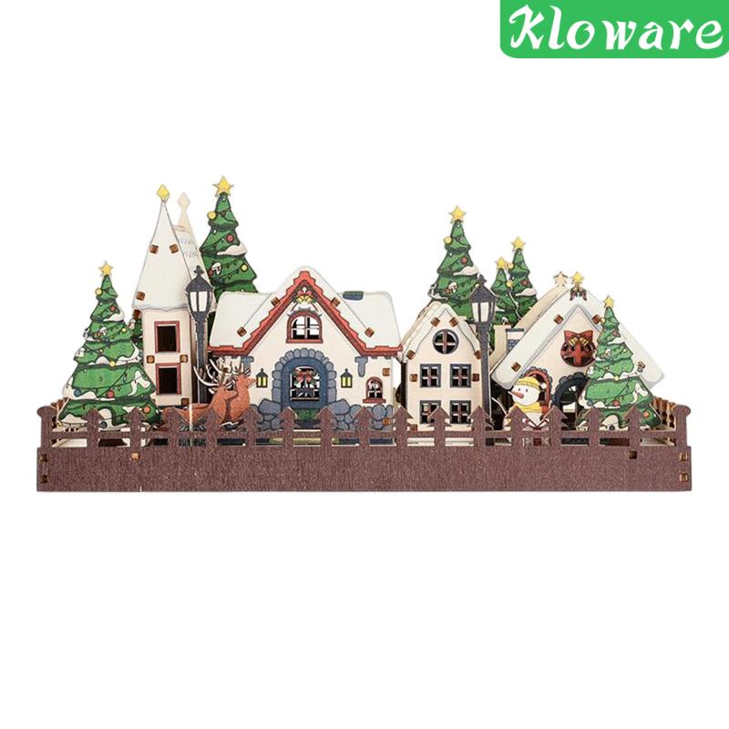 [Kloware] Đồ trang trí Tượng Ngôi Nhà Có Đèn Trang Trí Phong Cảnh Giáng Sinh Lễ Hội