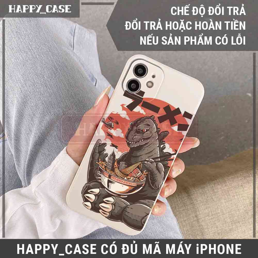 Ốp iPhone NB178 Hình Gozila Ăn Mì Chống Sốc iPhone Happy Case
