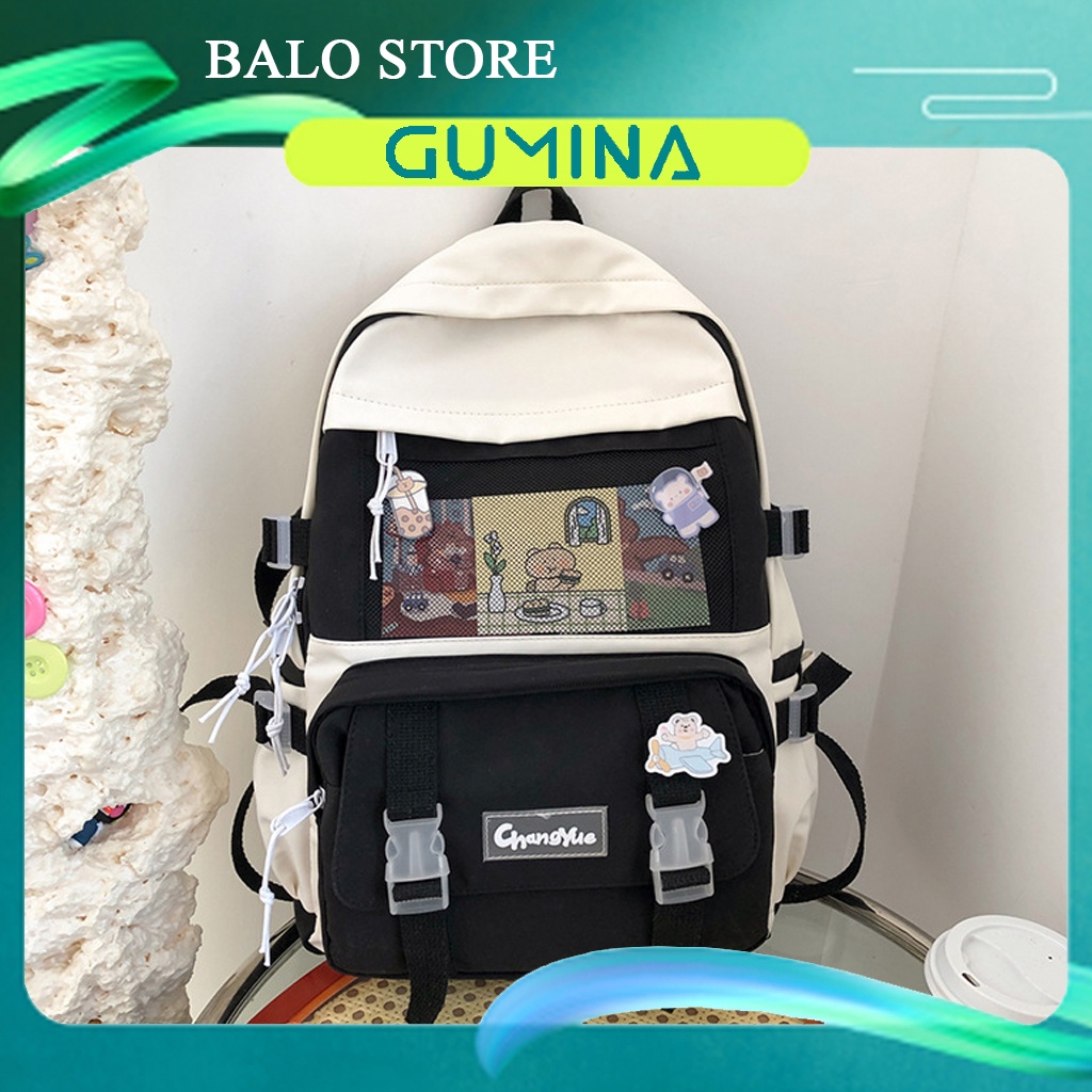 Balo Nữ Nam Đi Học Đẹp Cặp Sách Ulzzang Dễ Thương Giá Rẻ Hàn Quốc GD02 GUMINA