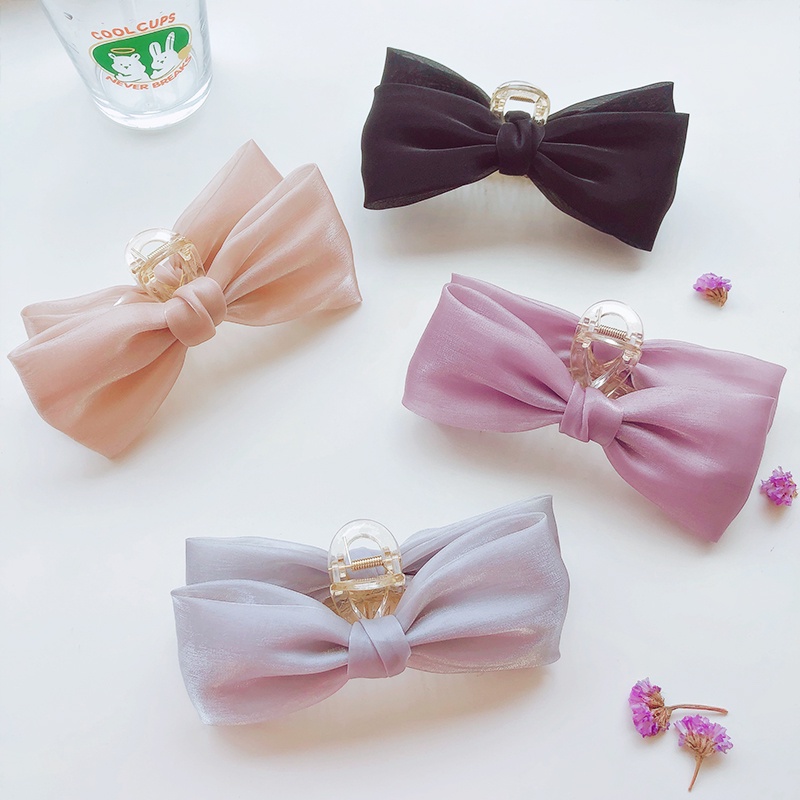 Kẹp Tóc Hình Nơ Xinh Xắn Phong Cách Hàn Quốc Cho Nữ