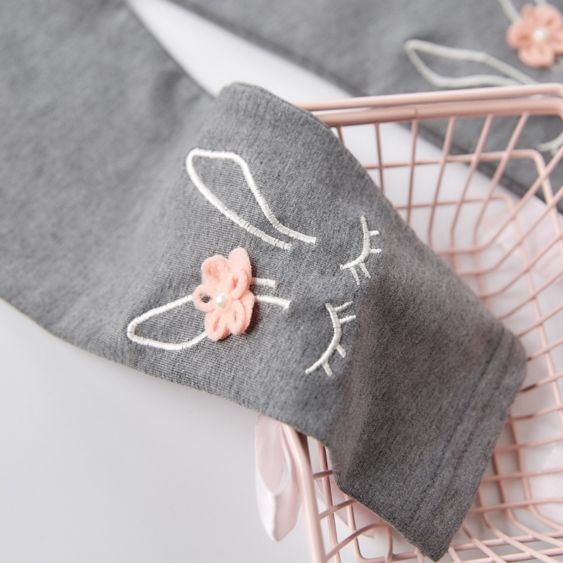 Quần Dài cotton Mỏng in Họa Tiết Thỏ Hoạt Hình Dễ Thương Cho Bé Gái