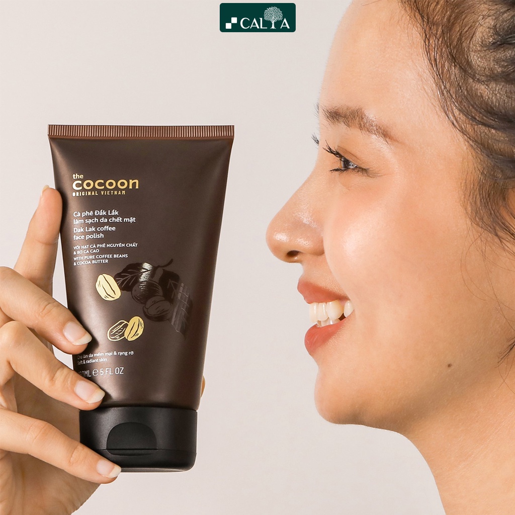 Tẩy Tế Bào Chết Cocoon Cà Phê Đắk Lắk Dành Cho Da Mặt, Làm Sáng Da, Mềm Mịn - Cocoon Dak Lak Coffee Face Polish 150ml