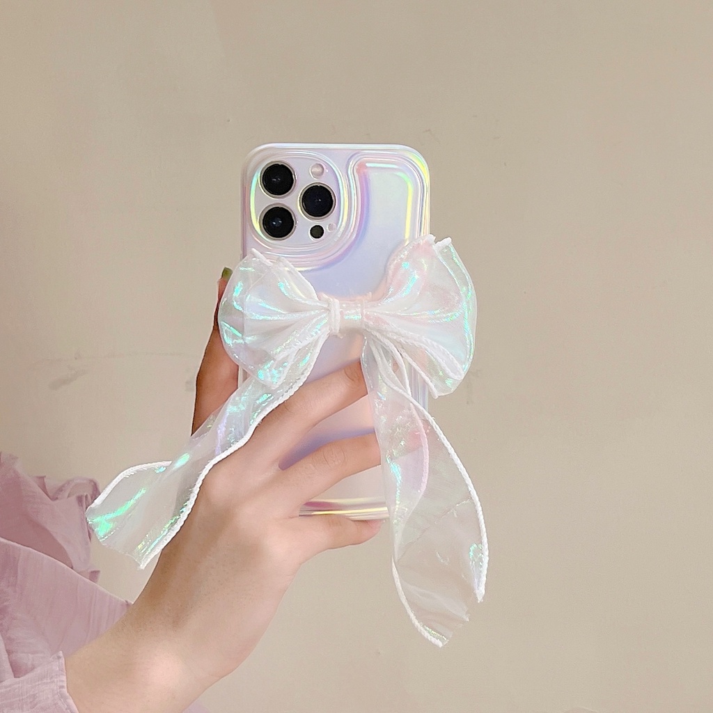 Ốp Điện Thoại Tpu Dẻo Màu Laser Họa Tiết Bươm Bướm Kèm Giá Đỡ Cho iPhone 13 12 11Pro XS Max XR