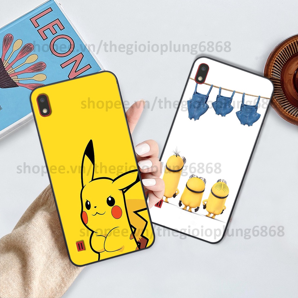 Ốp Samsung A10 / M10 in hình siêu xinh, ngộ nghĩnh đáng yêu pikachu, minion