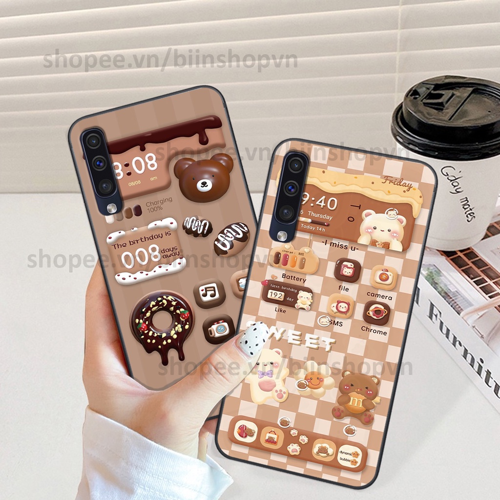 Ốp Samsung A30s / A50 / A50s / A70 in hình gấu chocolate kẹo ngọt siêu đẹp siêu xinh