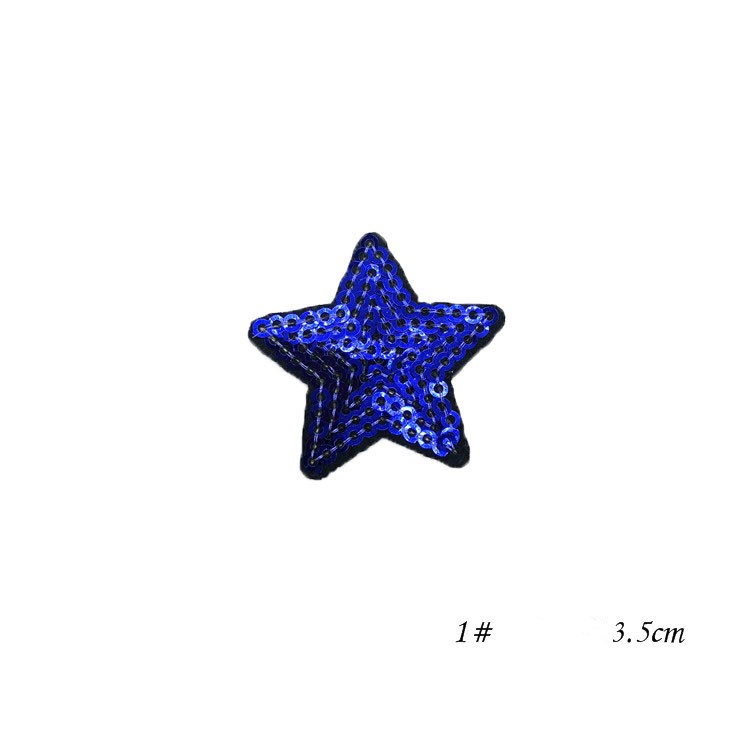 Miếng Dán Ủi Quần Áo Trẻ Em Hình Ngôi Sao Năm Cánh Đính Sequin Lấp Lánh