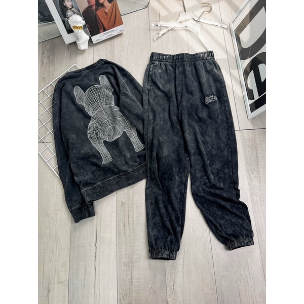Set thể thao nhung Lifework fom unisex hàng QCCC M45