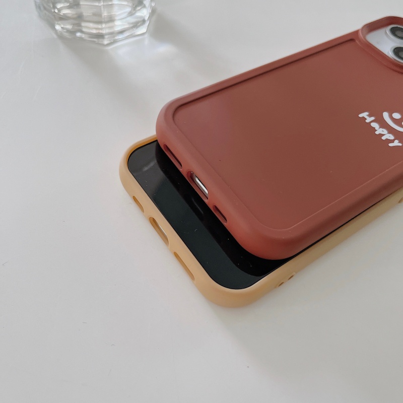Ốp Điện Thoại Cứng Chống Rơi Họa Tiết Mặt Cười Đơn Giản Dành Cho iPhone 14 13 12 11 Pro Max XS XR X